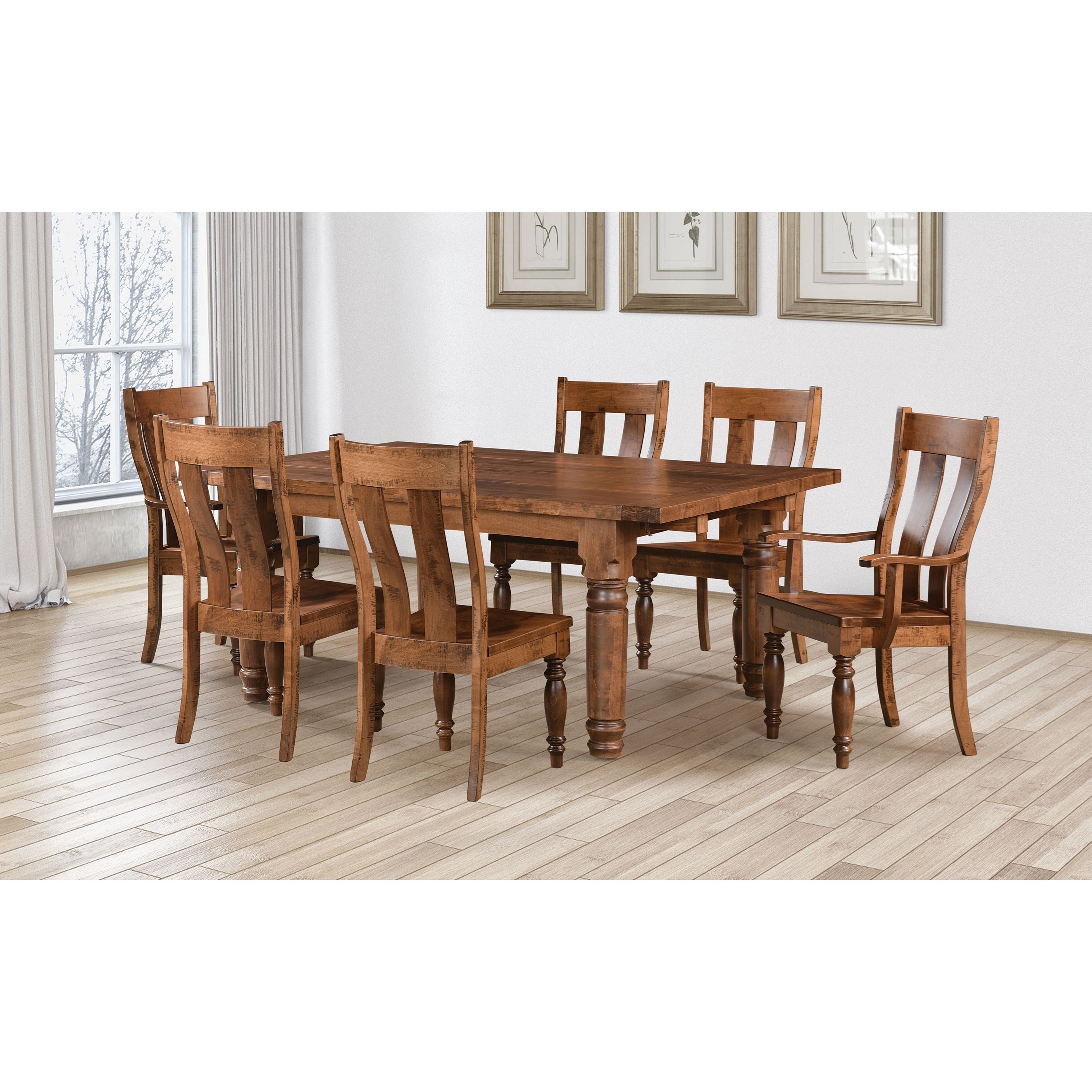 Weaver Woodcraft Williamsburg x1+x2+x4 Customizable Table & Chair Set